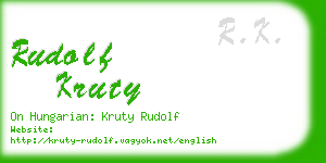 rudolf kruty business card
